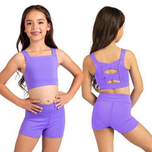 25313C Children's Coty Criss-Cross Back Dance Top - Lindens Dancewear