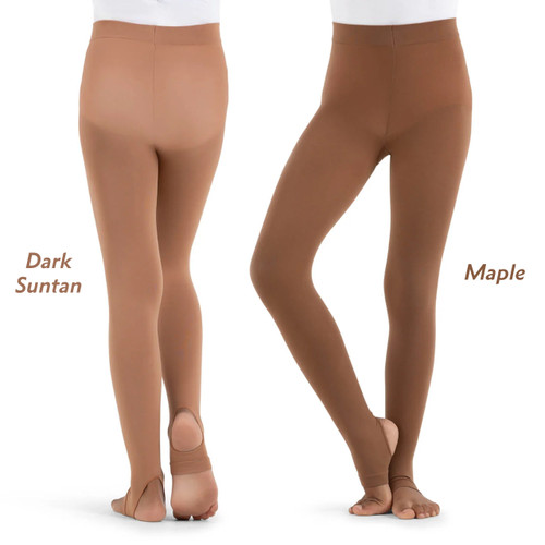 Capezio 1961 Adult Stirrup Tights - Dark Suntan, Maple Capezio 1961 Adult Stirrup Tights - Dark Suntan, Maple