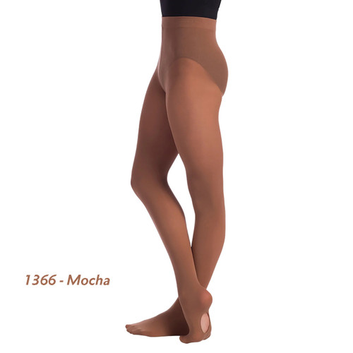 So Danca TS81 Children's Transition / Convertible Tights with Self Knit Waistband - Mocha