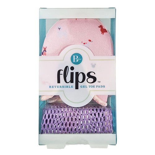 B Plus Printworks 120DOG Flips Reversible Pointe Shoe Toe Pads  - Dog Print