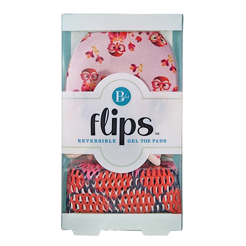 B Plus Printworks 120OWL Flips Reversible Pointe Shoe Toe Pads  - Owl Print