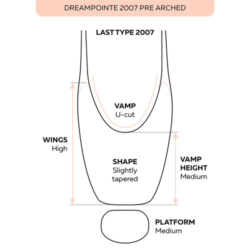 Nikolay 0527/1N DreamPointe 2007 Allure Pointe Shoe with Pre-Arched Soft Flex Shank