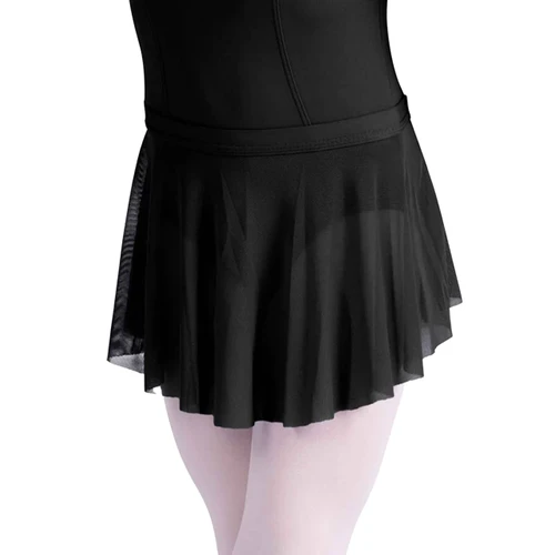 DanzNMotion 26405A Joie Mesh High-Low Skirt - Black