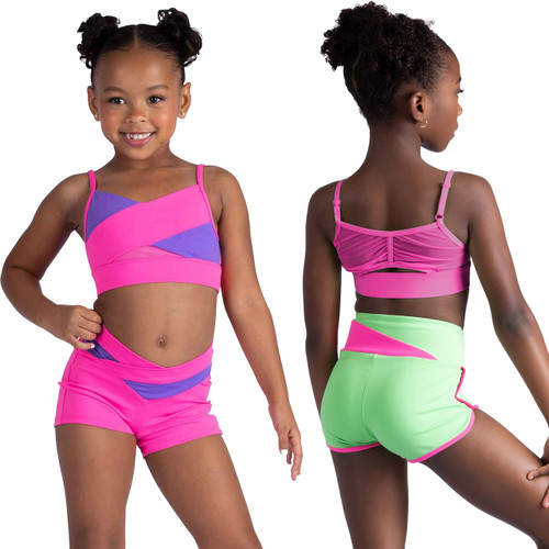 DanzNMotion 26300C Children's Marli Two Tone Camisole Bra Top