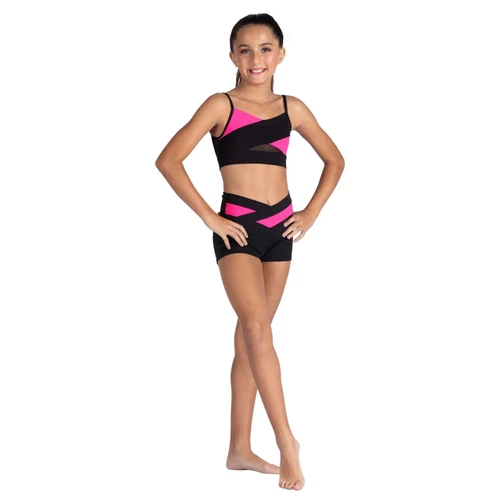DanzNMotion 26300C Children's Marli Two Tone Camisole Bra Top