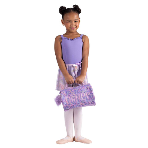 DanzNMotion B26524 Glitter Blossom Floral Duffle Dance Bag