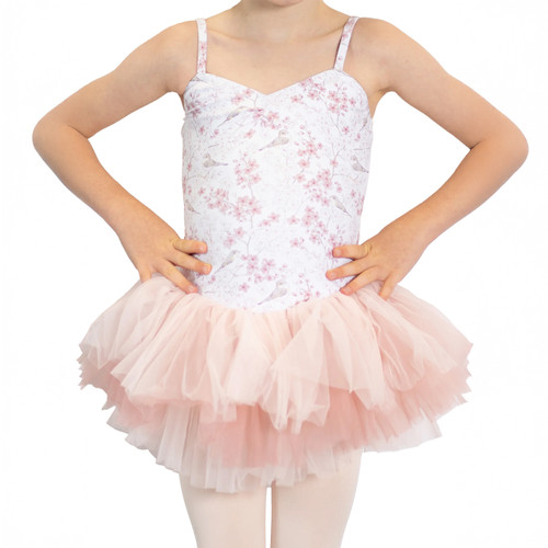 Danse De Paris R0128G Children's Scarlette Nenette Leotard with Attached Tutu Skirt
