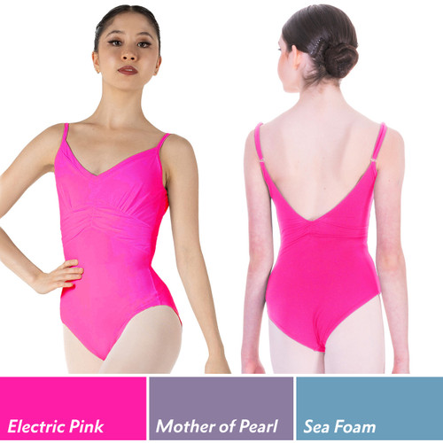 Nikolay DA5101MPN Vanity Camisole Leotard with Shirred Mesh Bodice