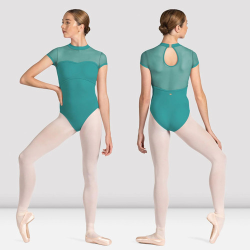 Adult Medium Mirella M5104LM Miami Cap Sleeve Leotard - St Tropez Turquoise