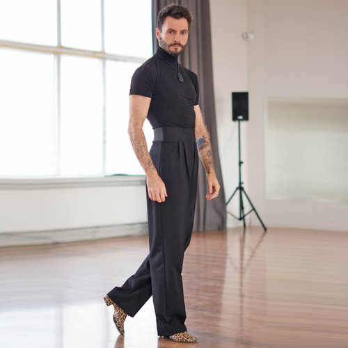Dance Me BRM788 Men's Pleated Ballroom Practice Pants