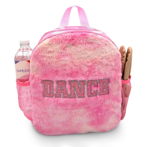 Capezio B287 Pink Faux Fur Dance Backpack