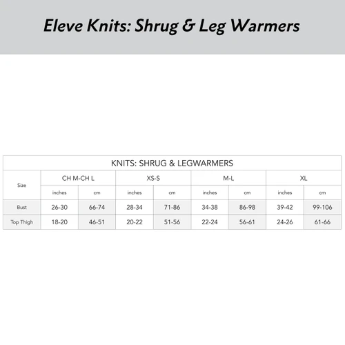 Eleve Dancewear Thigh High Loose Cut Knit Leg Warmers - Twilight