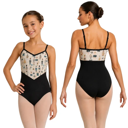 DanzNMotion 26135A Nutcracker Print Camisole Leotard