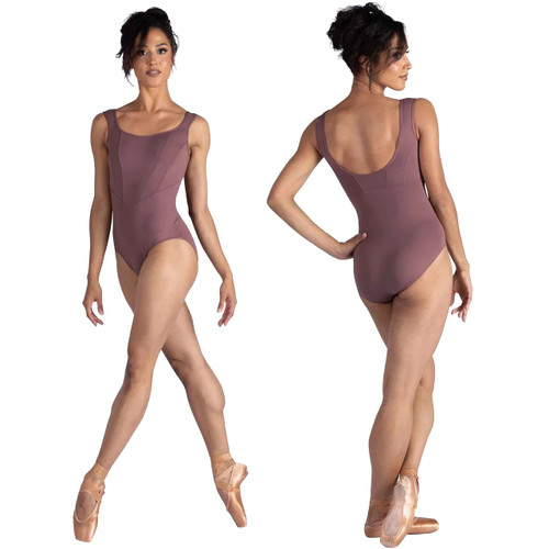 DanzNMotion 26105A Harlowe Corset Bodice Tank Leotard - Blue & Rose