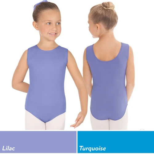 Eurotard 4489 Children's Microfiber Tank Leotard - Lilac & Turquoise