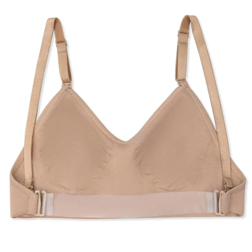 Capezio 3683 Seamless Bra with Clear Back Strap and Adjustable Shoulder Straps