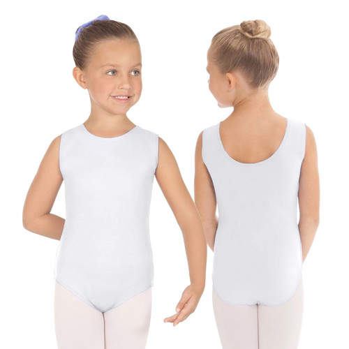 Eurotard 4489 Children's Microfiber Tank Leotard White