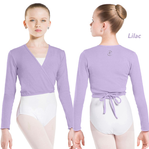 Wear Moi Children's Carmen Knitted Wrap Sweater - Lilac