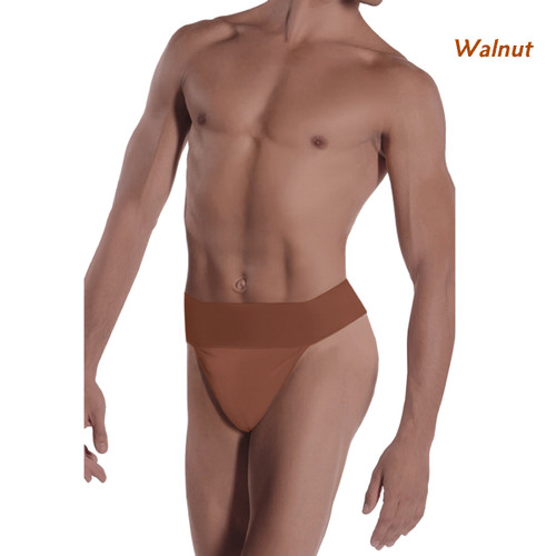 Wear Moi Dance Belt Wide Elastic Walnut Brown