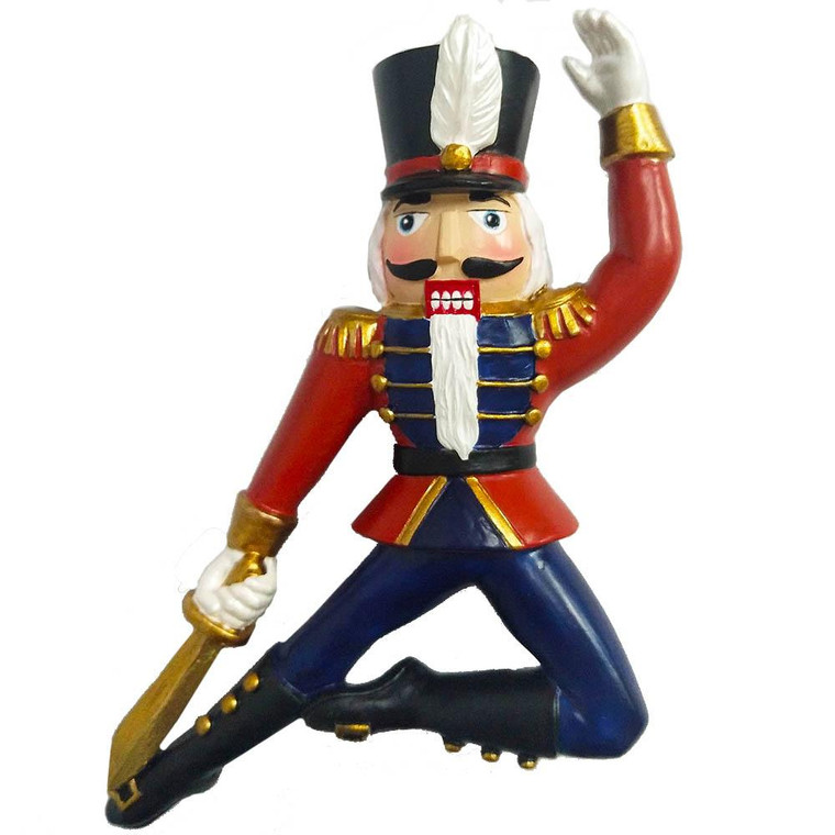 Nutcracker Ballet Gifts RES-007 Nutcracker Soldier with Sword 4" Resin Ornament