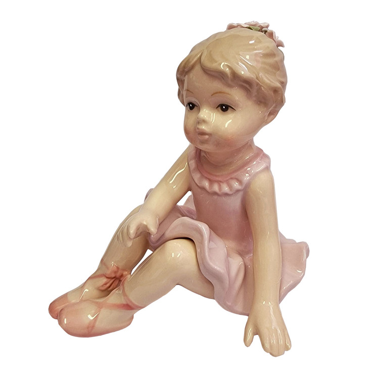 Nutcracker Ballet Gifts 10620 Porcelain Ballerina Figurine with Ballet Slippers and Pink Dress