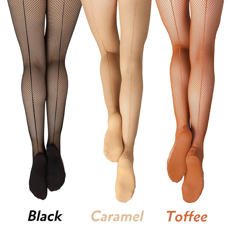 Capezio 3400 Adult Professional Fishnet Tights with Backseam