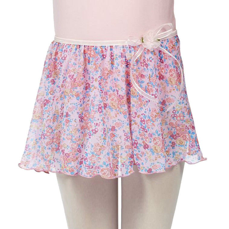 4311PF Children's Pink Spring Floral Pull-On Skirt