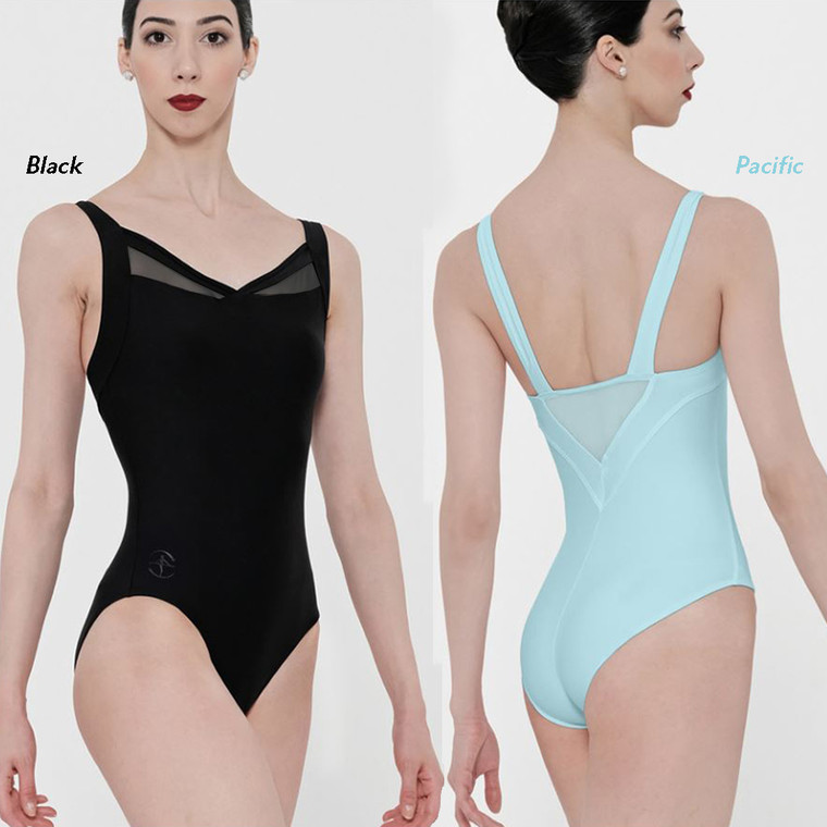 Wear Moi Cypres Tank Leotard with Mesh Accents