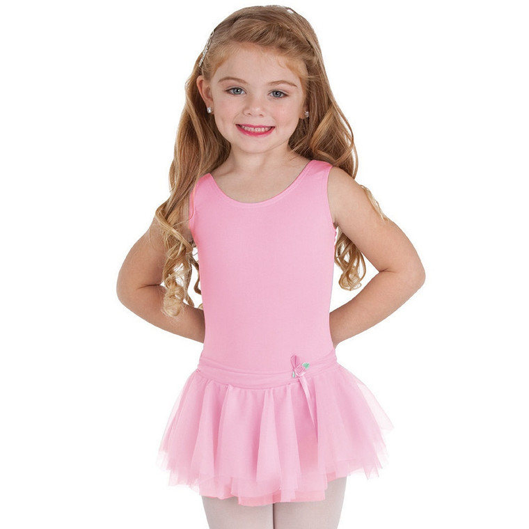 Child Medium (8-10) Body Wrappers 2232 Princess Aurora Tank Leotard with Attached Skirt