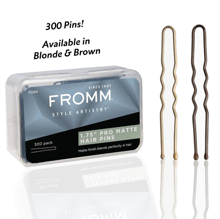 Fromm F526 1.75 Inch Hair Pins for Buns (300 Pack)