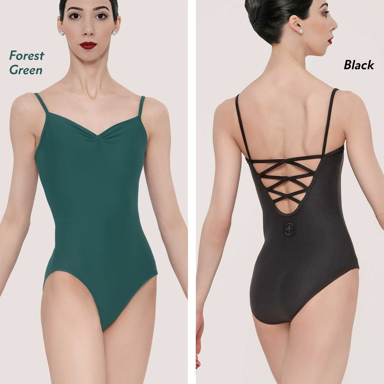 Wear Moi Angelique Camisole Leotard with Criss Cross Back