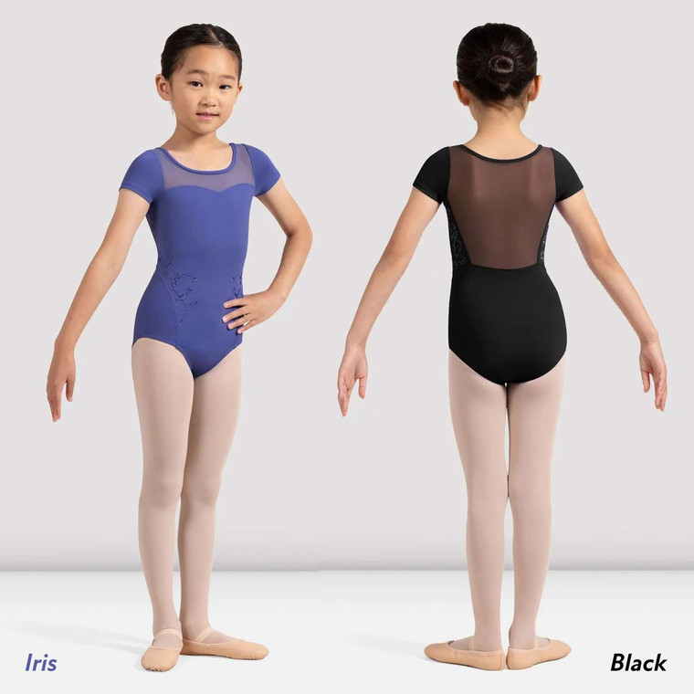 Bloch CL4242 Children's Leilani Cap Sleeve Leotard with Floral Embroidery