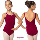 So Danca SL114 Children's Flametta Camisole Leotard with Pinched Front and Back Burgundy