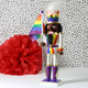 Nutcracker Ballet Gifts N1216-E 12" African American Pride Nutcracker Soldier Waving Rainbow Pride Flag