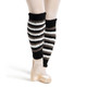 Capezio CK10984W Harmonie 18" Striped Pamper Legwarmers - Black Gray White