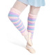 Capezio CK10984W Harmonie 18" Striped Pamper Legwarmers - Lilac Pink Light Blue