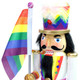 Nutcracker Ballet Gifts N1216 12" Pride Nutcracker Soldier Waving Rainbow Pride Flag