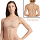 Capezio 3683 Seamless Bra with Clear Back Strap Caramel nude