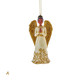 Kurt S. Adler E0738 5.25" Ivory and Gold African American Angel Resin Ornament