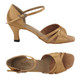 Very Fine 6030 Brown Satin Ballroom Shoe with 2.5" Heel