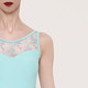 Wear Moi Belamine Tank Leotard with Embroidered Mesh Accents