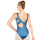 Adult Small Bianca Asymmetrical V Back Leotard - Encore Blue