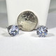 It's A Dusey! PE4903 12mm Cubic Zirconia Rhodium Stud Earrings