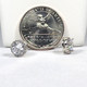 It's A Dusey! PE5014 8mm Cubic Zirconia Rhodium Stud Earrings with Halo