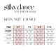 Silky Dance Children's Long Sleeve Zip Front Activewear Jacket with Thumbholes - Size Chart