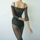 Adult Medium Meshie Tights - Black