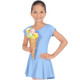 Eurotard 44285 Children's Bow Back Leotard with Attached Skirt Light Blue