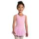 DanzNMotion 264 Children's Tank Dress with Attached Hologram Dot Skirt Pink