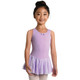 DanzNMotion 264 Children's Tank Dress with Attached Hologram Dot Skirt Lavender Purple