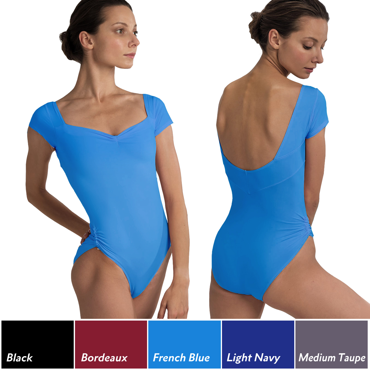 DA2003MPN Erica Cap Sleeve Leotard with Adjustable Leg